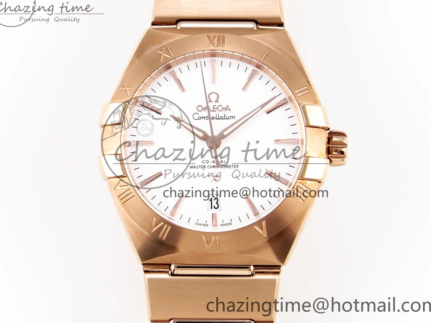 0202 DailyWear Constellation 39mm RG ASWF 1:1 Best Edition White Dial on RG Bracelet A 7781